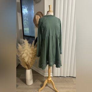 Turquoise Long Sleeve Dress